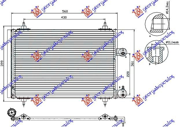 CONDENSER 2.0i 16V - 2.0 HDi (51x36x16)