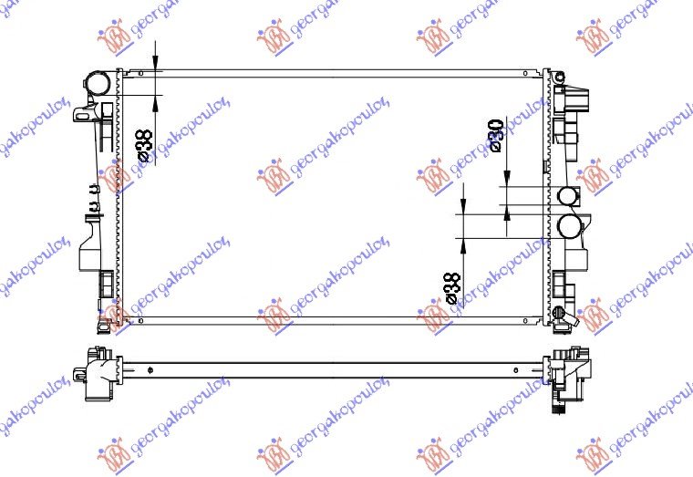HLADNJAK MOTORA BENZIN/DIZEL (MAN) (68x41) (VALEO)