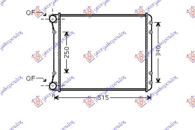 HLADNJAK MOTORA 1.2/1.4/1.6 16V FSI/TDI (46.8x39.5) (NRF)