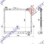 RADIATOR 2,5 T D (47,5x59x16) MANUAL