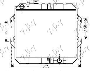 HLADNJAK MOTORA 2.5 T.DIZEL (50x53x3.3) (NRF)
