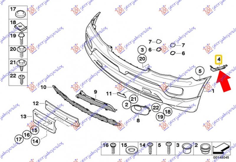 FR. BUMPER SIDE BRACKET 04-