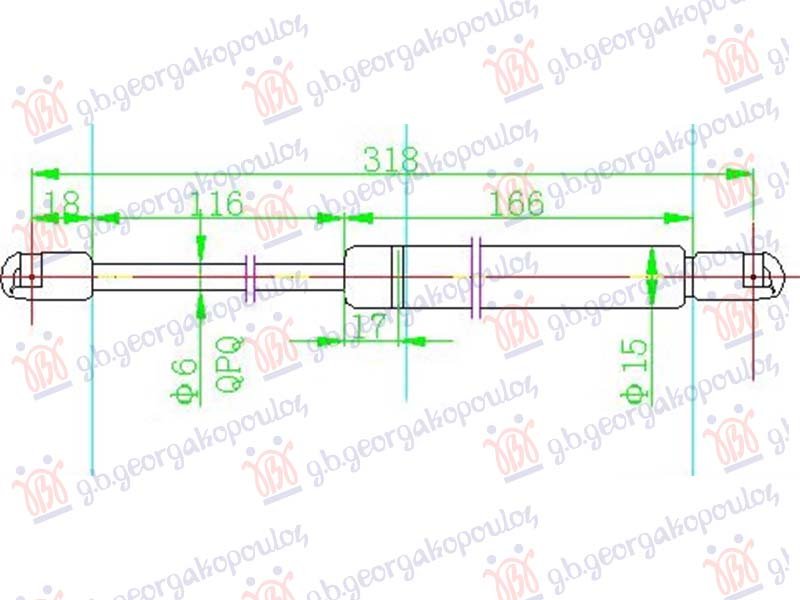 AMORTIZER GEPEK STAKLA (315L-160N)