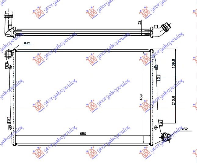 RADIATOR 2.0 TDi DIESEL (650x440)