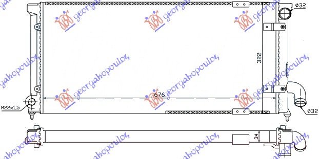 RADIATOR 1,9 TDi (68x30)