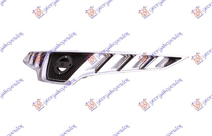 GRILLE CHROME/BLACK 09-