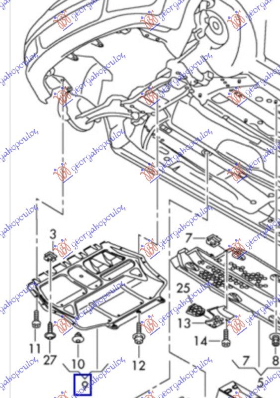 UNDER ENGINE COVER (DIESEL) WITH HOLES