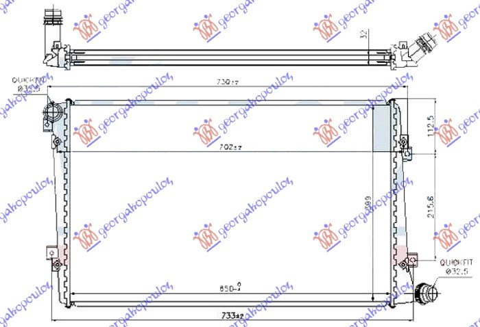 RADIATOR 2.0 TDi DIESEL (650x440)