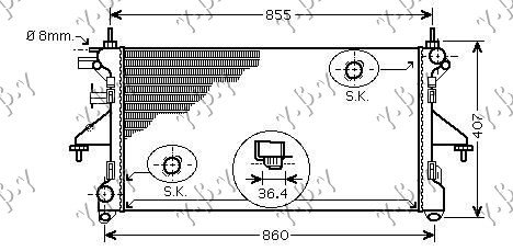 RAD. 2.2-3,0 JTD-HDI +/- A/C (78x37,5)