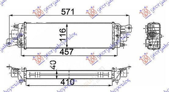 RADIAT INTERCOOLER 1,3 JTD(41x115x40)03-