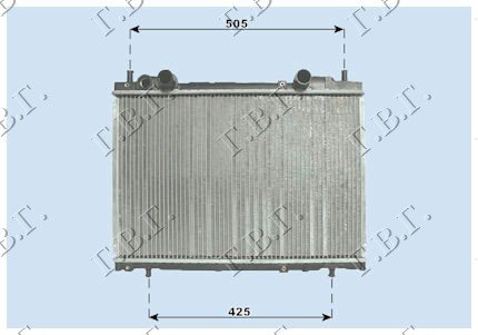 RAD. 1,4-2,0 +A/C (37.5x56,3) (W/VALV)