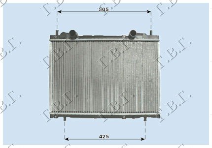 HLADNJAK MOTORA 1.8/2.0 (+AC) (375x563) (BEZ VENTILA) (NRF)