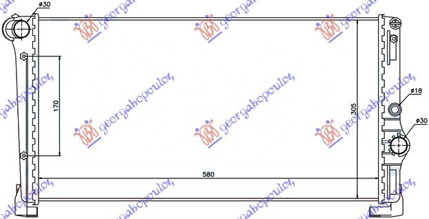 RADIATOR 1.3JTD (58x31x3,8)MARELLI TYPE