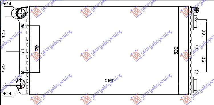 RADIATOR 1.9 JTD (58x30.8x38) TYP. MAREL