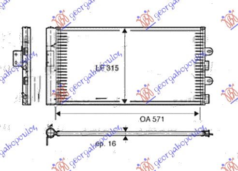 RADIATOR  1.2CC (57x32) (VALEO TYPE)