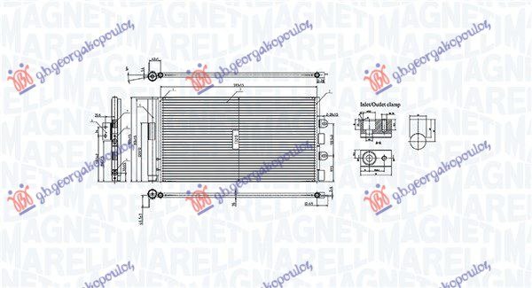 HLADNJAK KLIME 1.2CC (570x320) (VALEO TIP) (MARELLI)