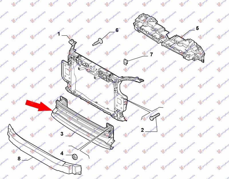 FRONT BUMPER REINFORCEMENT METALIC