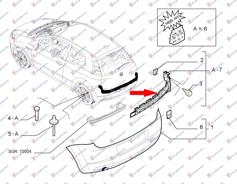 REAR BUMPER SIDE BRACKET PLASTIC