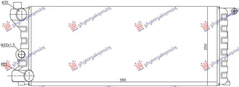 HLADNJAK MOTORA 750/1000 4x4 (58x25x34) 86-89 (NRF)