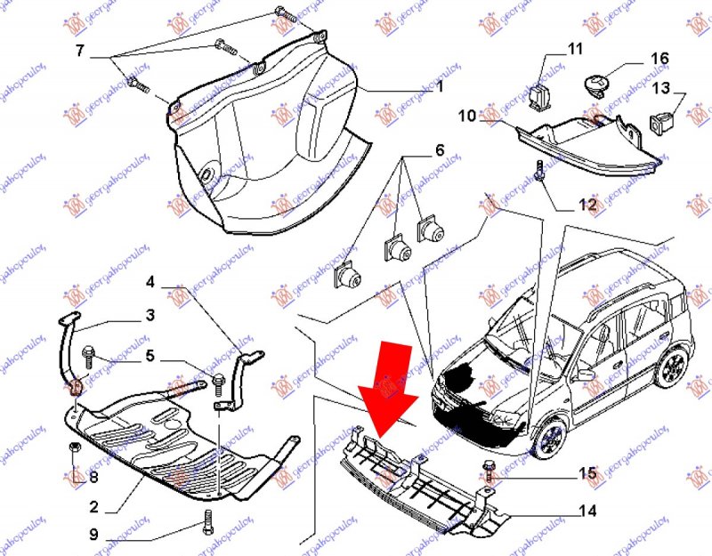 UNDER BUMPER PLASTIC COVER 08-