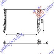 RADIATOR 1,6i-16v +A/C (58x41,5x34)