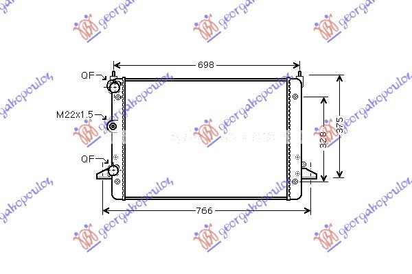 RADIATOR 2,8 i-24V (63,5x47) 00-