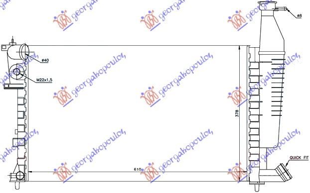 RAD. 1.4-1.6-1.8 +/-AC (61x37,7x23)