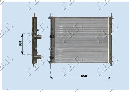 RADIATOR 1.6i +/-A/C (47.5x41) VALEO TYP