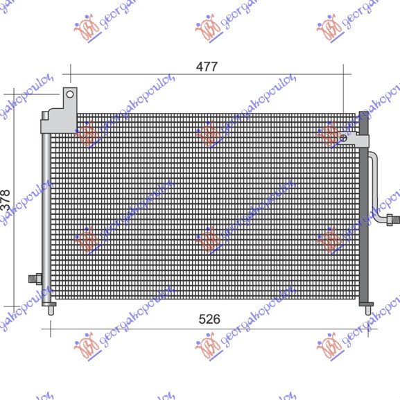 RADIATOR 0,8 6V - 1,0 8V (50x30,2x2,0)