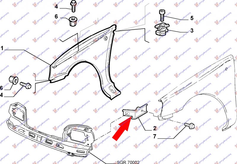 FRONT BUMBER REINF. (FENDER)
