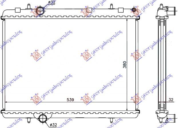 RADIATOR 1.6 HDi (B) (38x56.2x3.2)