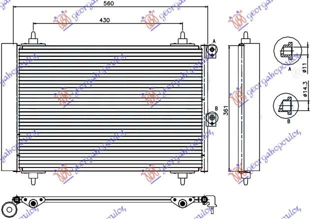 CONDENSER 1,6 HDi (52x36x17)