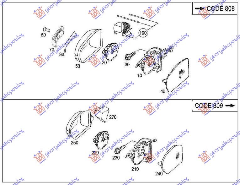 DOOR MIRROR ELEC.HEATED W/OUT COVER(WIT