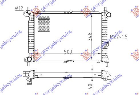 HLADNJAK MOTORA 1.7 TD (50x35) (NRF)