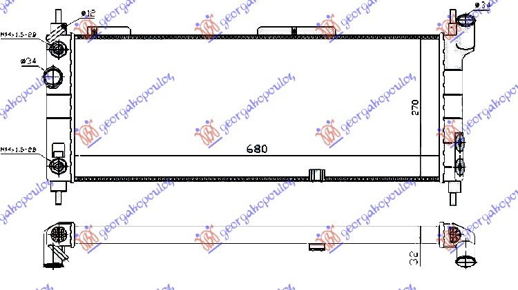 RAD. 1.4-1.6 +A/C (68x28)AUT (DGNL)