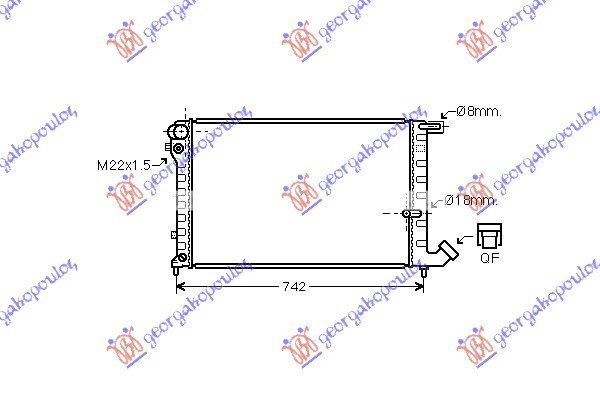 RADIATOR 1,8-1,9(GAS-DIES) (67x38)