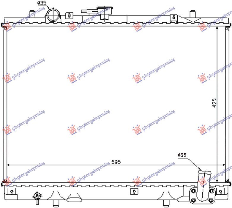 HLADNJAK MOTORA 2.5 T. DIZEL (+/-AC) (42.5x60) (NRF)