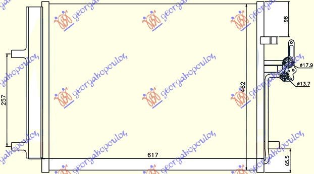 CONDEN. 1.6-1.8BZ-2.0TDCi (58x46.5x1.6)