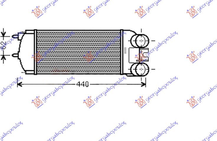 RADIATOR INTERC. 1.6 HDI (300x148x85)