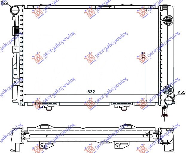 RADIATOR 2.0-2.5 D-TD (53x37)