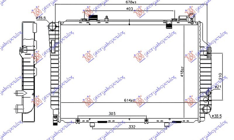 RADIATOR 2,5 CDi (61.5x42)