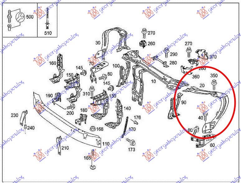 HEAD LAMP PANEL STEEL UPPER