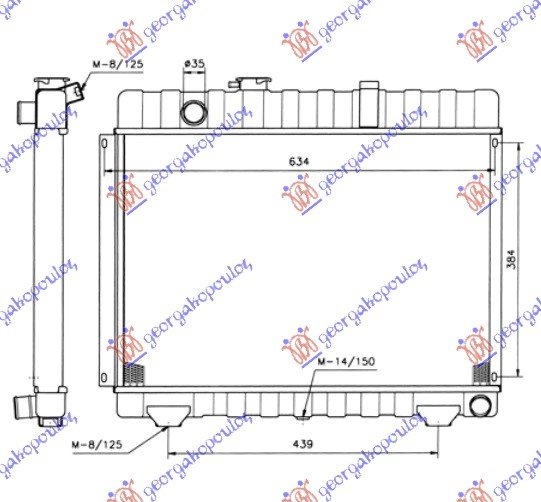 RADIAT.2,4cc DIESEL 76-86 (41x62)