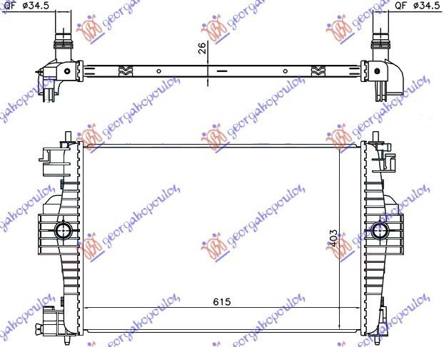 RADIATOR 1,6i-16V (61,3x40,5) 10-