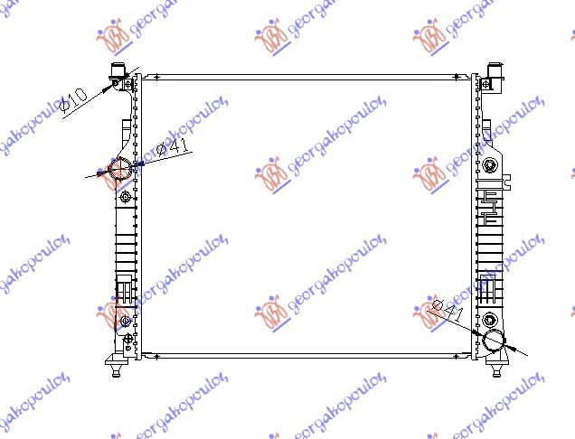 HLADNJAK MOTORA ZA SVE MODELE (MAN/AUTO) (+/-AC) (635x530) (NRF)