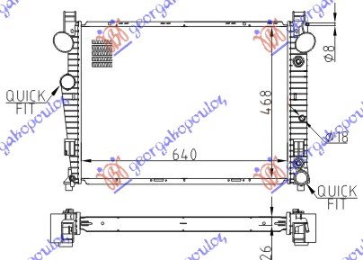 RADIATOR 2.8-3.2i18V-3.2CDi(64x46)A/T