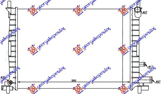 RADIATOR 1.0-1.3CC (50x36) +A/C