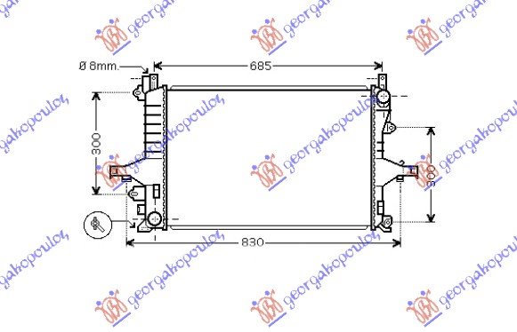 RADIATOR +/-A/C MECHANICAL (62x42,6)