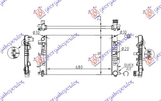 RADIATOR 2,2 CDi-AC(67,7x41,5x23) MANUAL