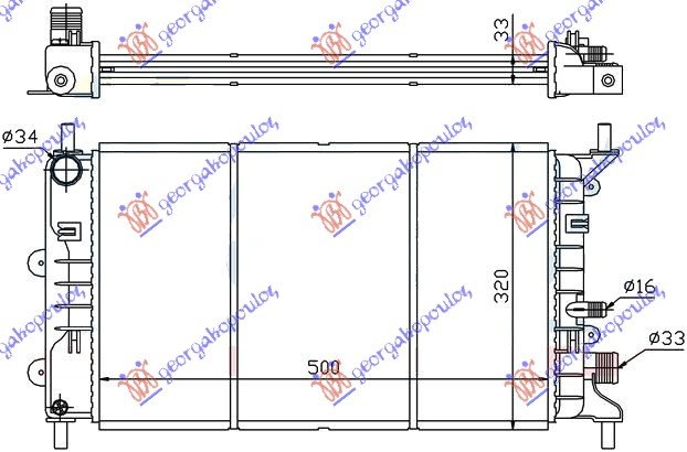 RADIATOR 1,4-1,4i-1,6(50x30)OHC NISS